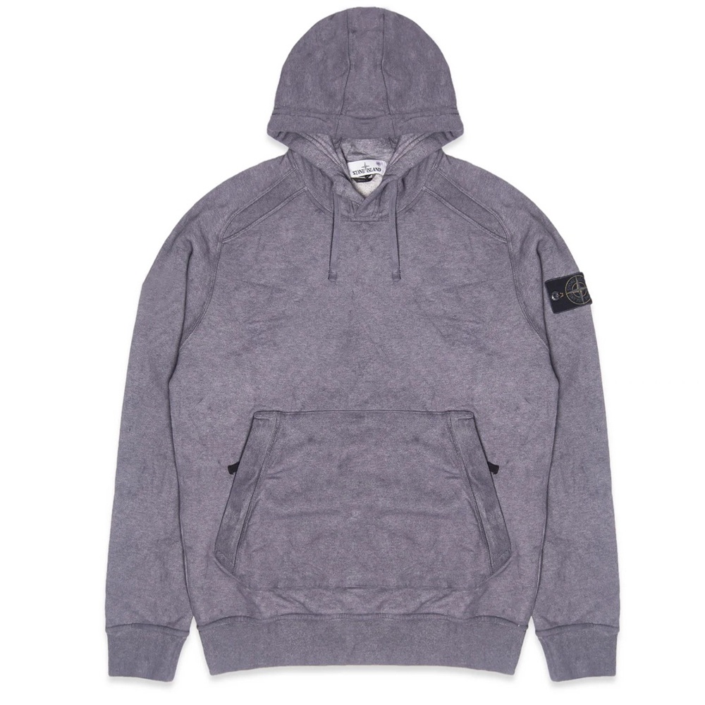 Stone Island Over-dyed Dusty Grey Compass badge Hoodie Size Medium